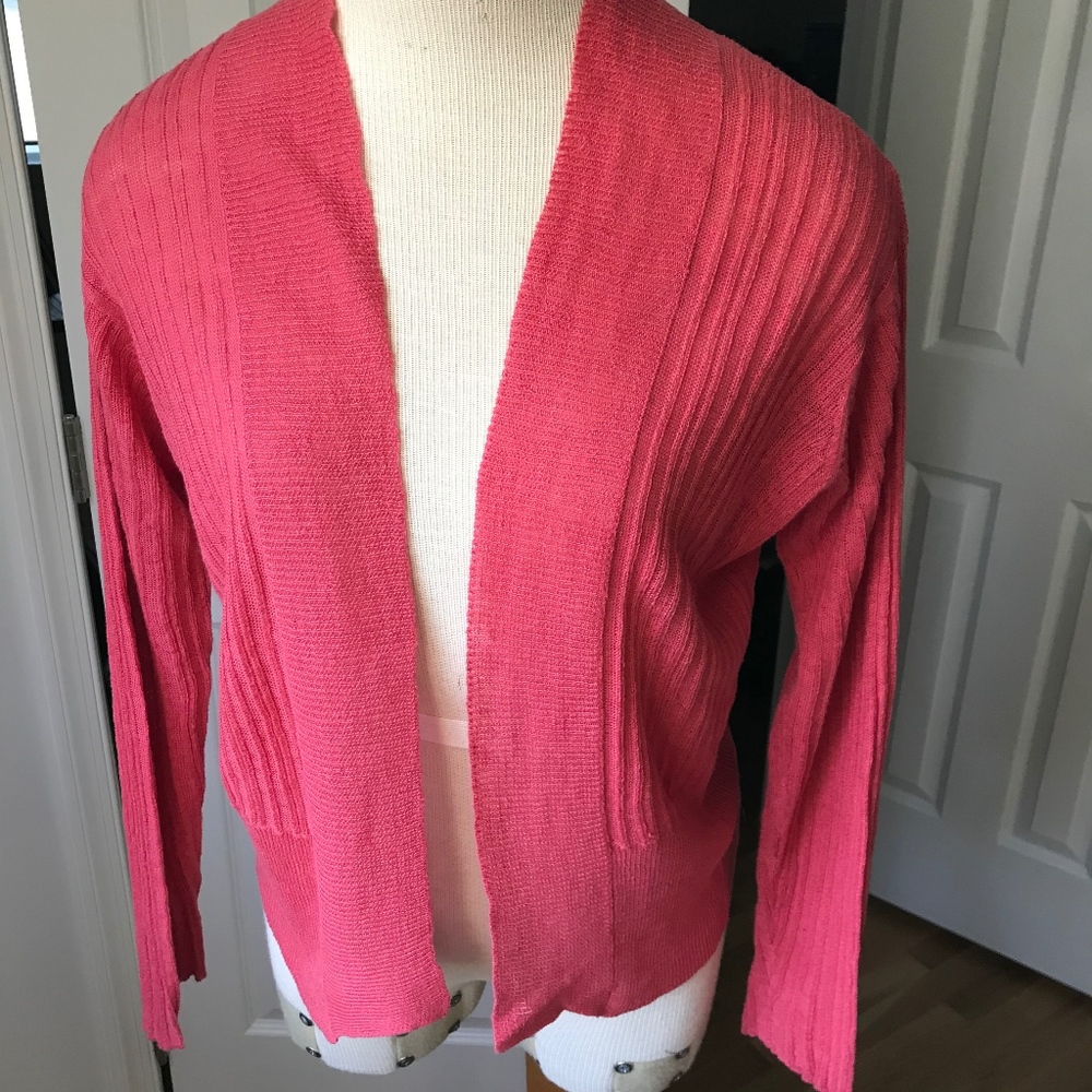 Linen open front cardigan